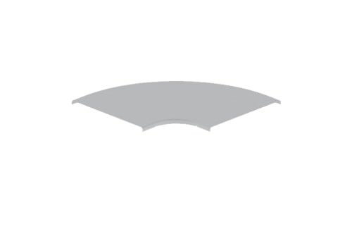 Tapa Curva Plana 90° 500mm para Bandejas U23x - Color Gris 66511 — Unex — Unex