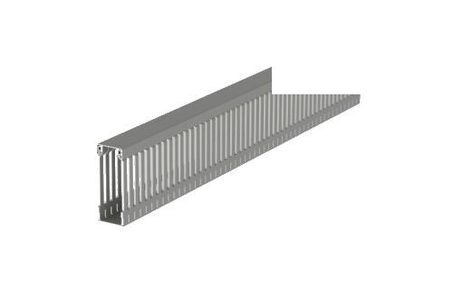 Canaleta Ranurada 80x30mm Tira de 2 Metros - Gris 80.30.77 — Unex — UNEX