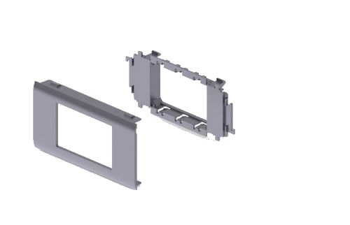 Adaprador Matix 65mm para Bandejas U24x -2 Módulos, Color Aluminio 93645-03 — Unex — Unex