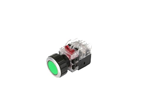 Botonera LED Verde Aluminio 1NA+1NC 12-24V MRX-RM1D0G — Nux — NUX