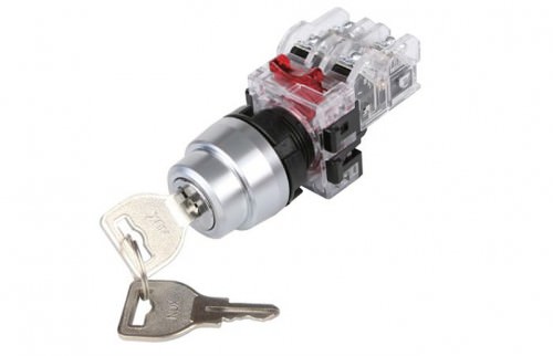 Selector con Llave 2 Posiciones Aluminio MRK-R2A1L — Nux — NUX