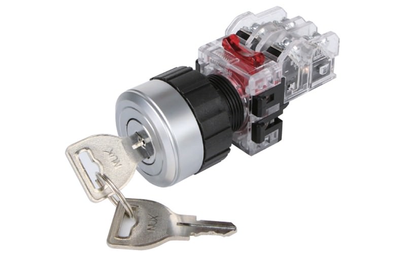 Selector con Llave 2 Posiciones Aluminio MRK-A2A1L — Nux — NUX