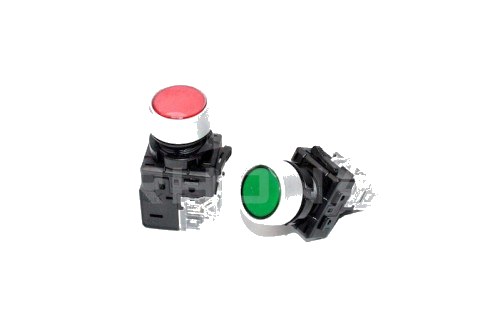 Botonera Iluminada Roja Aluminio 1NA+1NC LED IP65 QRX-RMB1AR — Nux — NUX