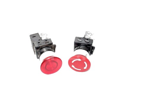 Botonera Hongo Iluminada Aluminio 1 NA + 1 NC sin Retorno LED 250V 6 a IP65 QRA-RMB1A — Nux — NUX