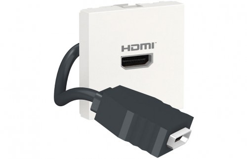 Toma HDMI Pre-cableada - 2 Módulos Orion - Blanco S70647204 — Schneider Electric — SCHNEIDER ELECTRIC