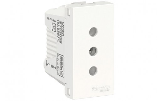 Módulo Tomacorriente 2P+T Orion 250V/10A - Blanco S70202804 — Schneider Electric — SCHNEIDER ELECTRIC