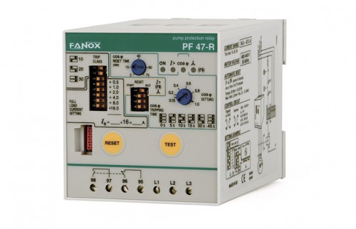 Relé de Protección de Bombas por Cos Pf 16-R 400VAC 1 a PF16R — Fanox — FANOX
