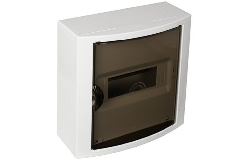 Tablero Sobrepuesto 8 Módulos IP40 / IK08 - Blanco, Puerta Fume R5109PFR1 — Solera — SOLERA