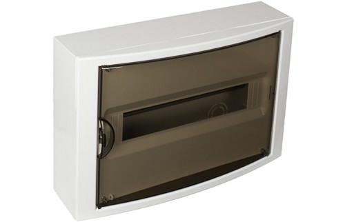 Tablero Sobrepuesto 14 Módulos IP40 / IK08 - Blanco, Puerta Fume 5021PFR1 — Solera — SOLERA