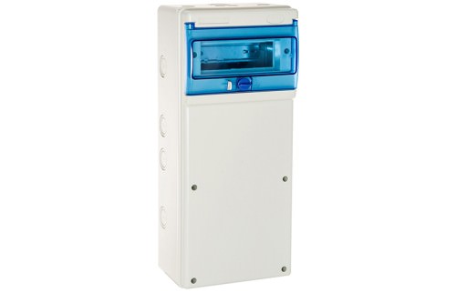 Tablero Sobrepuesto 8 Módulos IP65 / IK08 - para Enchufes Industriales 215x500x160 1308P — Solera — SOLERA