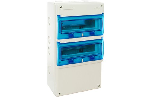 Tablero Sobrepuesto 22 Módulos IP65 / IK08 - para Enchufes Industriales 270x500x160 1322P — Solera — SOLERA