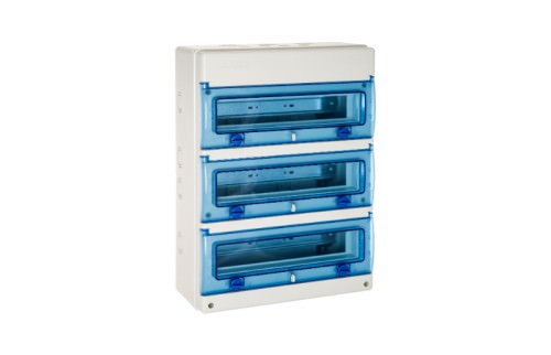 Tablero Sobrepuesto 48 Módulos IP65 / IK08 - Puerta Azul 1348P — Solera — SOLERA