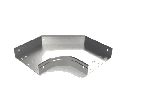 Curva Horizontal Ranurada 100x60mm Galvanizada 2/1344 — Basor — Basor