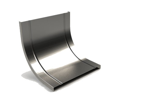 Tapa Curva Vertical 100mm Galvanizada, Interna 2/1544 — Basor — Basor