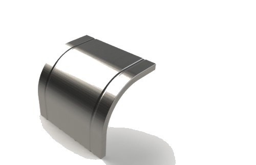 Tapa Curva Vertical 150x60mm Galvanizada en Caliente, Externa 2/1697 — Basor — Basor