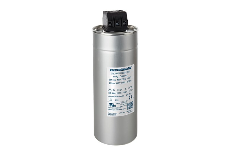Condensador Trifásico 7.5kVAr 400VAC MKPG27553640510 — Electroncn — ELECTRONCN