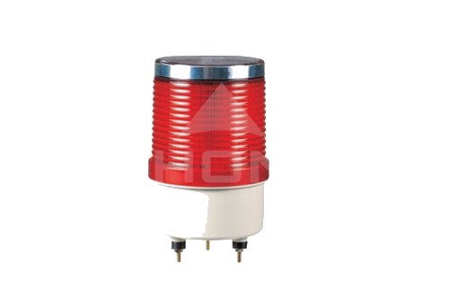 Baliza Solar LED 125mm - Roja Circular, Alimenación Solar IP54 S125SOL — Qlight — QLIGHT