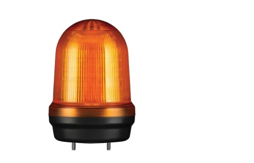 Baliza LED 83mm IP65 - Ambar Circular con Zumbador, Alimentación 220VAC 0.052A 1M Q80L-BZ — Qlight — QLIGHT