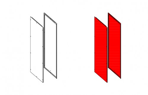 Tapa Lateral 2 Pcs. Neo 600mm Gabinete Neo IP55 2000x600mm 632206 — Tekpan — TEKPAN
