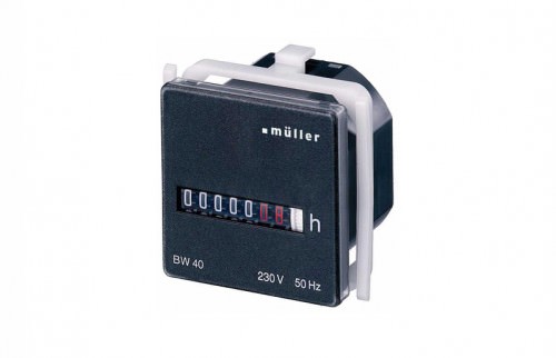 Horómetro 230VAC 45x45mm IP54 BW40.18 — Hugo Müeller — Hugo Müeller