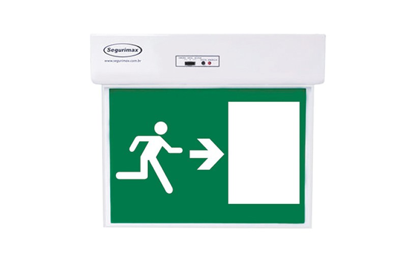 Salida de Emergencia LED IP20 Doble Faz con Leyendas 261x221x25mm 240V 2W 30268 — Segurimax — SEGURIMAX