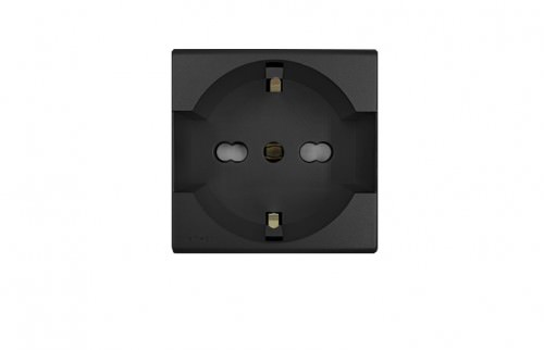 Tomacorriente Schuko Noir 1 Módulo 16A 2P+T 250V 223306 — Sinthesi — SINTHESI