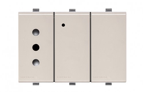 Tomacorriente Smartswitch Wifi Beige 1 Módulo 10A 2P+T 250V 225502 — Sinthesi — SINTHESI