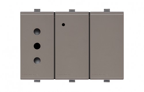Tomacorriente Smartswitch Wifi Café 1 Módulo 10A 2P+T 250V 225503 — Sinthesi — SINTHESI
