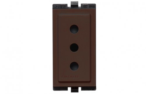 Tomacorriente Café 1 Módulo 10A 2P+T 250V 173003 — Sinthesi — SINTHESI