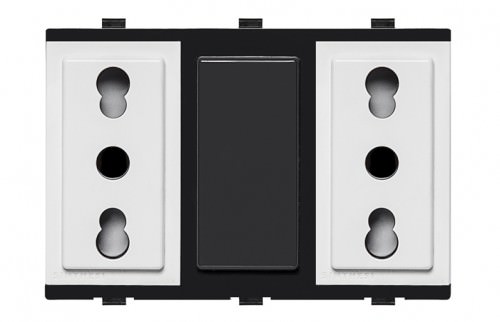 Tomacorriente Duplex Blanco 1 Módulo 10/16A 2P+T 250V 173501 — Sinthesi — SINTHESI