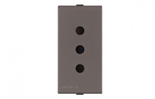 Tomacorriente Piedra 1 Módulo 10A 2P+T 250V 443011 — Sinthesi — SINTHESI