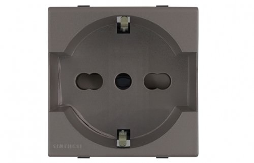 Tomacorriente Schuko Piedra 1 Módulo 16A 2P+T 250V 443311 — Sinthesi — SINTHESI