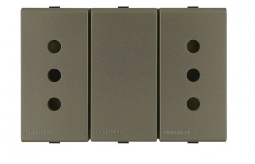 Tomacorriente Duplex Arena 2 Módulo 10A 2P+T 250V 443413 — Sinthesi — SINTHESI