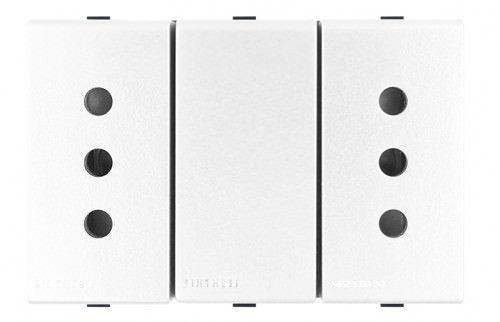 Tomacorriente Duplex Magnesio 2 Módulo 10A 2P+T 250V 16A 443414 — Sinthesi — SINTHESI
