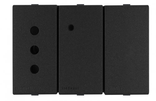 Tomacorriente Smartswitch Wifi Carbón 1 Módulo 10A 2P+T 250V 445510 — Sinthesi — SINTHESI