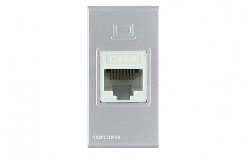 Toma Datos Cat 5E Plata RJ45 444112 — Sinthesi — SINTHESI
