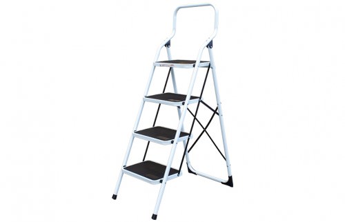 Escalera de Acero 4 Peldaños Capacidad: 150kg LY304 — Cpower — CPOWER