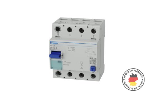 Interruptor Diferencial 4x25A Tipo a 380V -300mA Inmunizado 230V 025-4/0.30-A — Doepke — DOEPKE