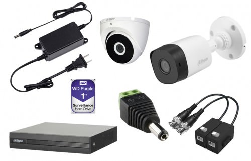 Kit 4 Cámaras Hdcvi Interior / Exterior 12V 1A 25 Mts HDCVI4CAM-2E-2I — Dahua — DAHUA