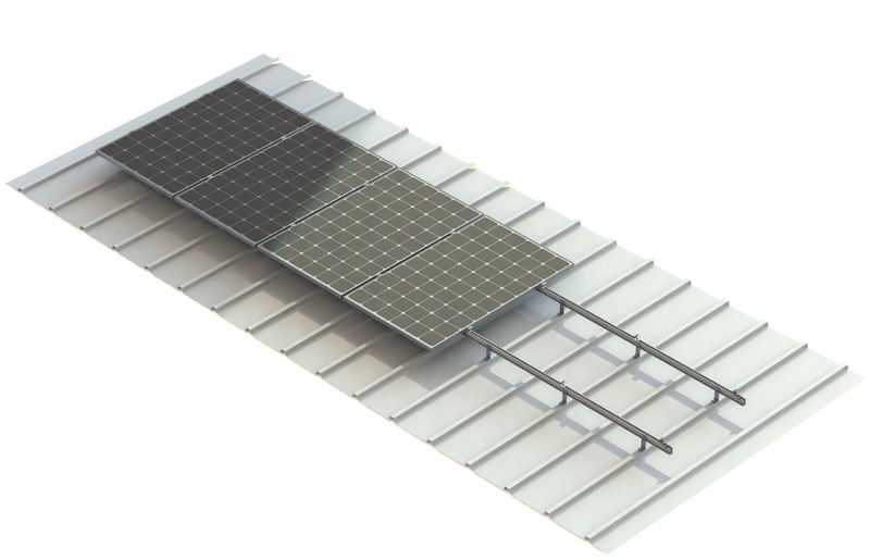 Kit Montaje Solar para Techo Metálico / 6 Paneles /V Para Techo — Antai — ANTAI