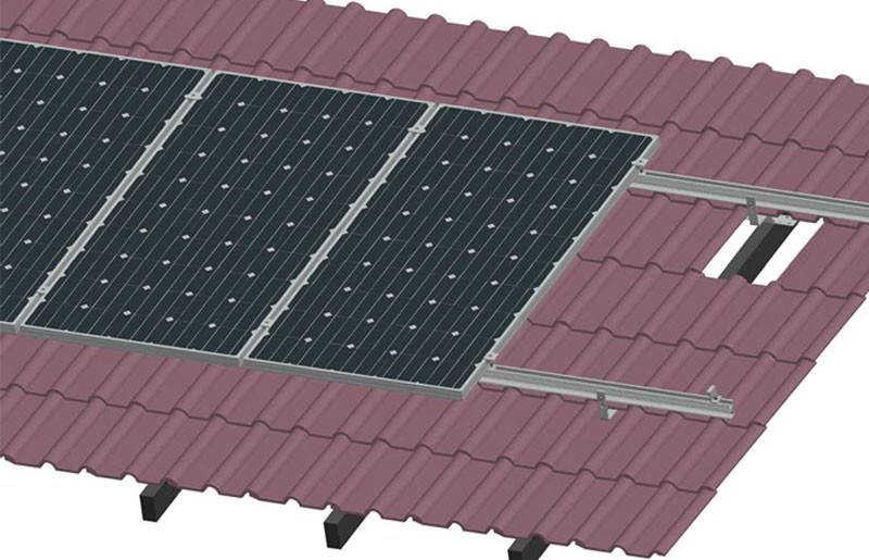 Kit Montaje Solar para Techo Tejado / 6 Paneles /V Para Techo — Antai — ANTAI