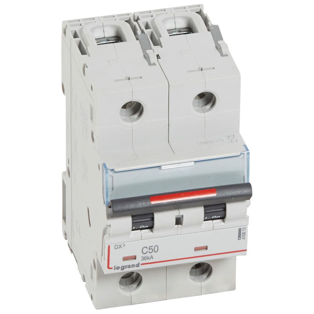 Interruptor automático 2x50A 36kA curva C DX3 410013 Legrand — Legrand