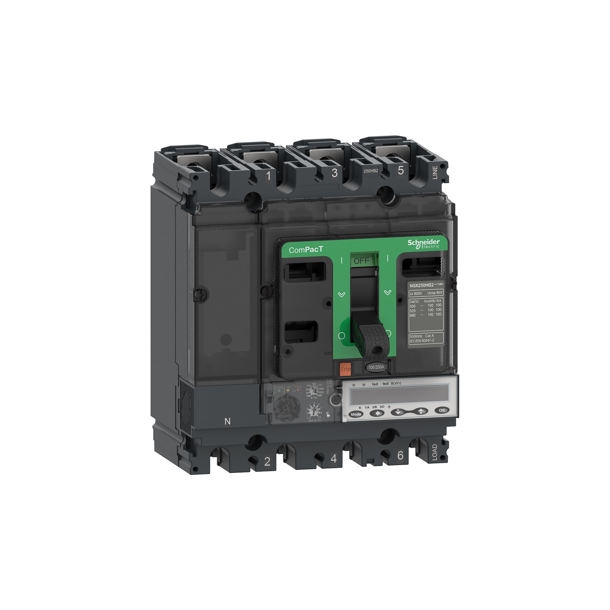 Interruptor caja moldeada 4x160A Compact NSX C25R45E160 Schneider — Schneider Electric