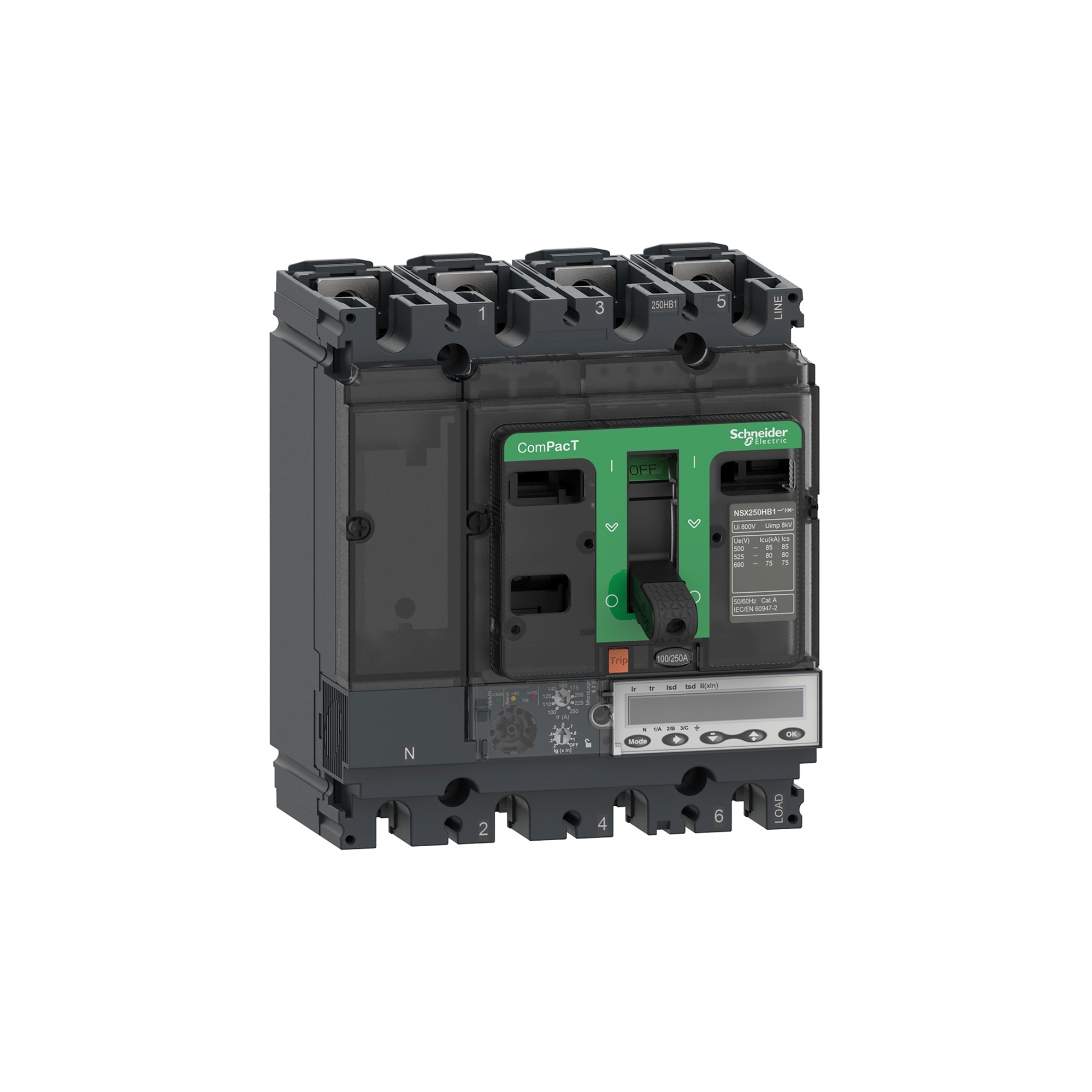 Interruptor caja moldeada 4x250A C25V46E250 Schneider — Schneider Electric