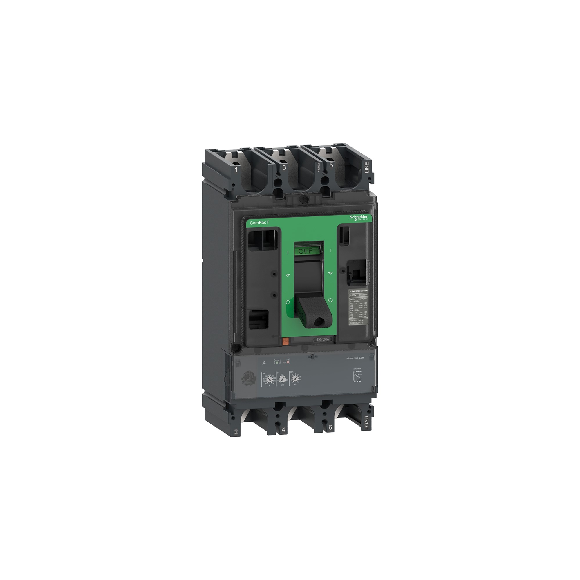 Interruptor caja moldeada 3x500A ComPacT NSX C63N32M500 Schneider — Schneider