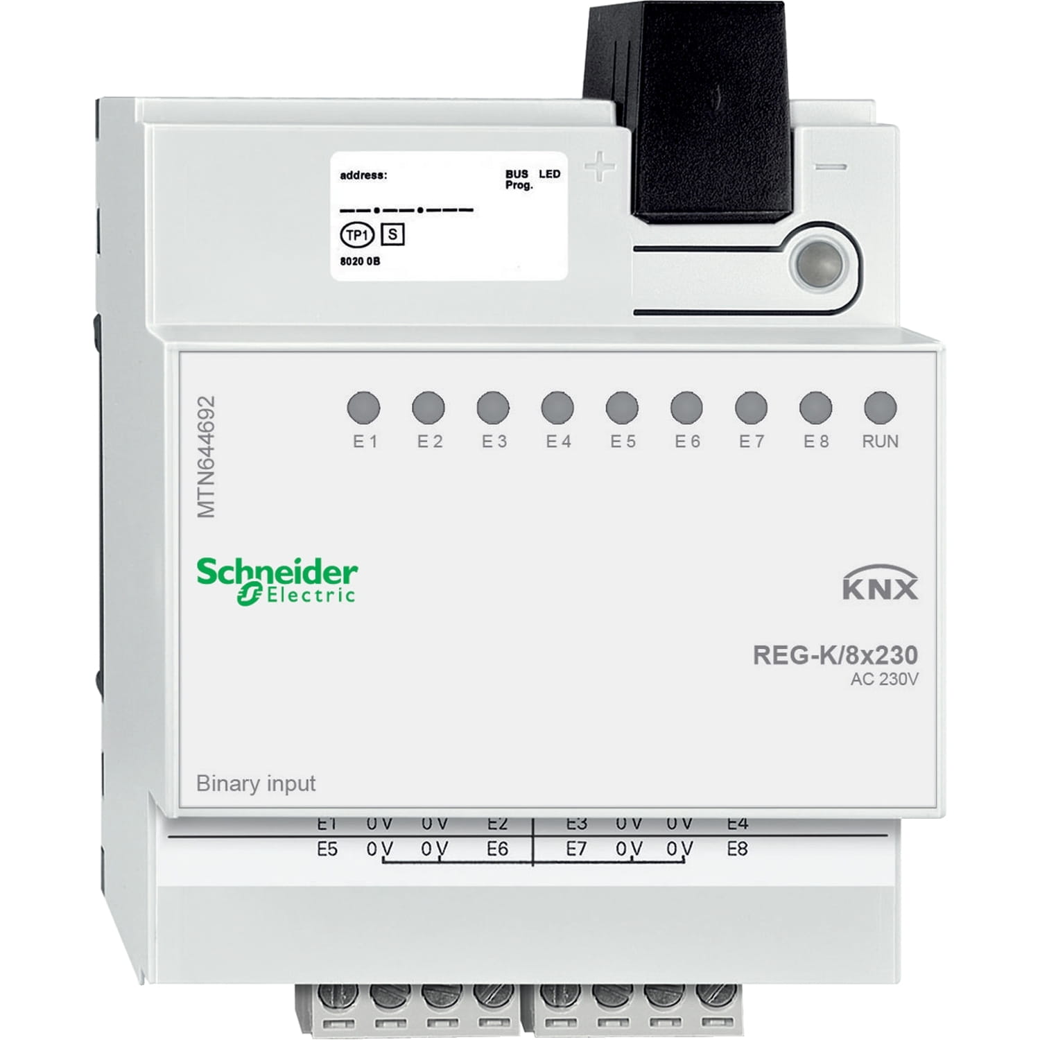 Modulo 8 Entradas Binarias 230V AC Riel DIN Gris Claro MTN644692 — Schneider Electric — Schneider