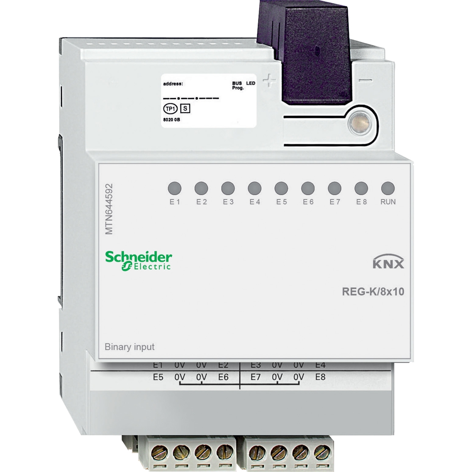 Modulo 8 Entradas Binarias 10V AC/DC Riel DIN Gris Claro MTN644592 — Schneider Electric — Schneider