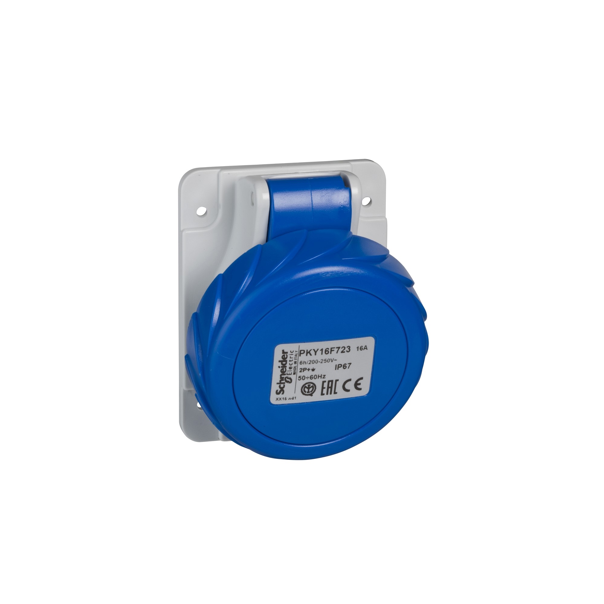 Clavija de Panel áNgulada Patrika Conexión 16A IP67 220V 2P T 5060Hz PKY16F723 — Schneider Electric — Schneider Electric
