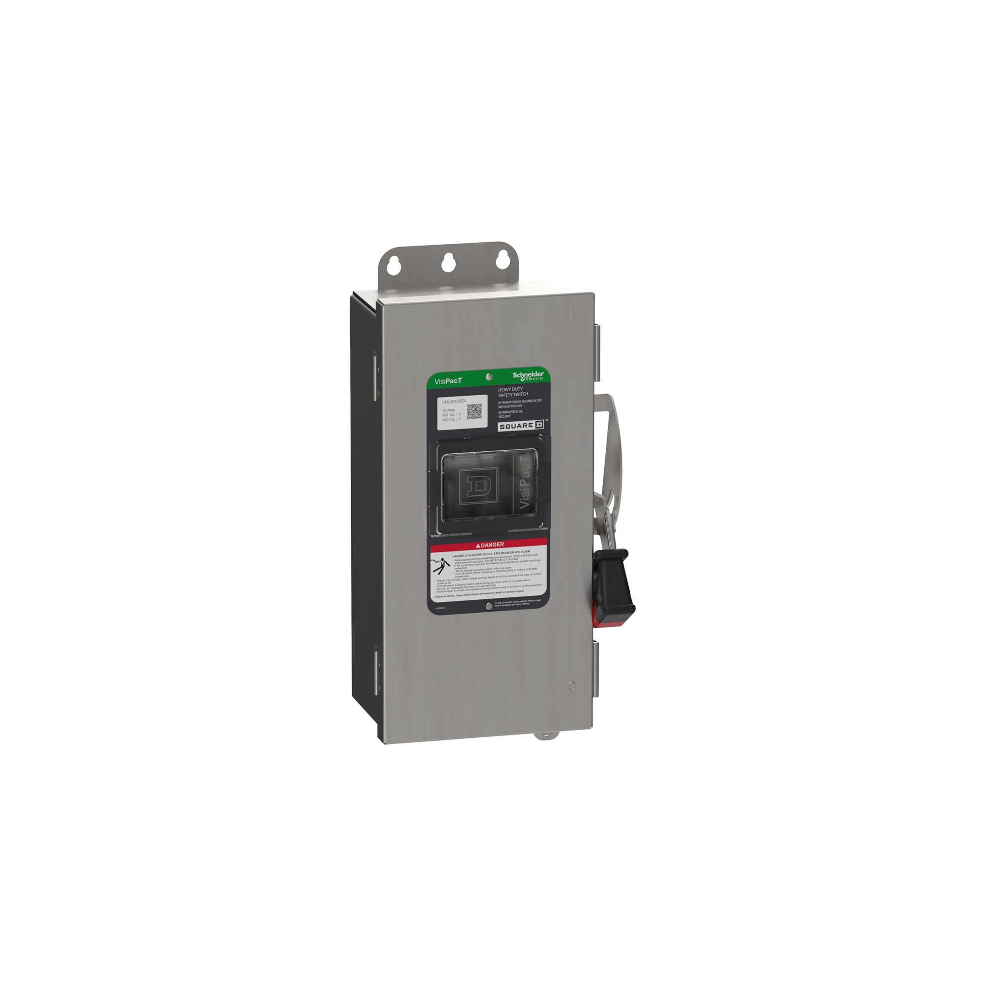 Interruptor Visipact 30A sin Fusible con Ventana NEMA 4X 600V VHU361DSGL — Schneider Electric — Schneider Electric