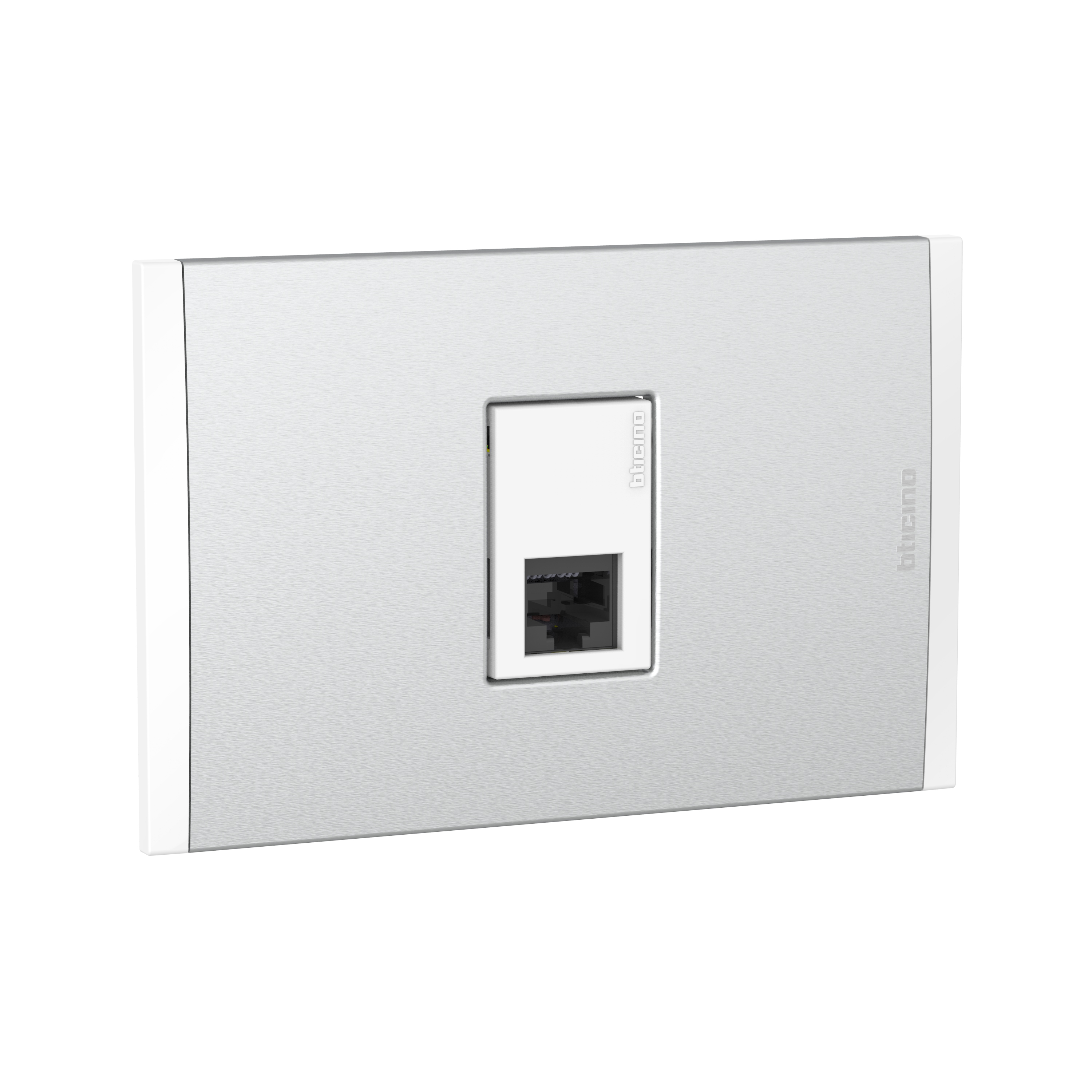 Toma RJ45 Categoria 6 Blanco PL1P Metal AF2079E1BMN — BTicino — Bticino